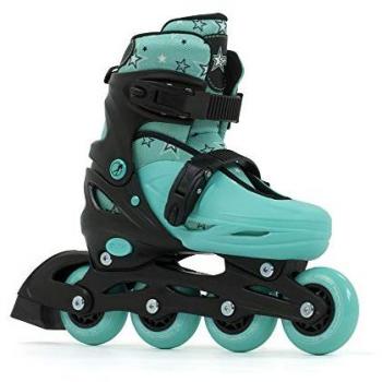SFR Plasma Patines en Línea Ajustables Negro-Verde 33-37 Unisex Infantil y Juventud