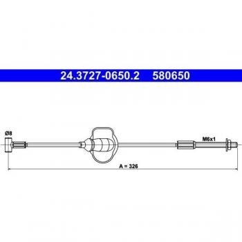 Cable de freno de mano ATE 24.3727-0650.2