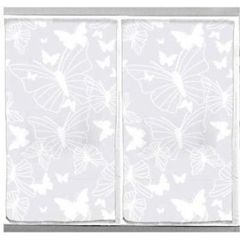 Par de mini visillos 45x90 cm PAPILLON blanco