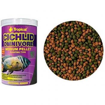 Pellets Medianos Omnívoros para Ciclidos Tropical 500ml