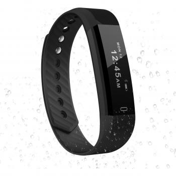 VicTsing Pulsera Actividad, Impermeable Pulseras Inteligentes Bluetooth 4.0, Podómetro, Monitor de Sueño, Control Remoto de Móvil para Android 4.4/iOS 7.1 y superior-Negro