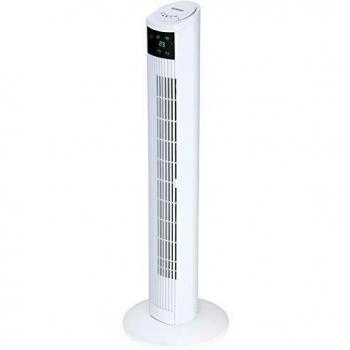 Ventilador de Torre Monzana 96cm con Control Remoto, Oscilación 90°, 4 Velocidades, Modos Silencioso y Turbo, Temporizador hasta 12 Horas