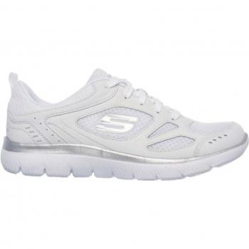 Zapatillas Skechers Summits-Suited para mujer en color blanco