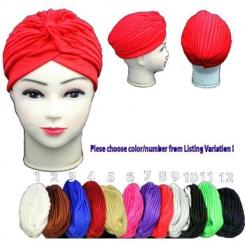 SystemsEleven Fashion turbante hair-style indio estilo Bandana Señoras Chemo para cabeza Gorra, negro