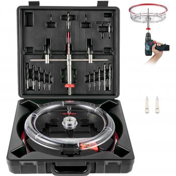 Adjustable Hole Saw Cutter Kit with Dust Shield, 1-5/8 to 8 (40-200 mm)