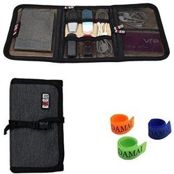 Wrap Portable Universal Electrónica Accesorios Travel Organizer / Disco Duro Bag / Cable estable con Cable Tie