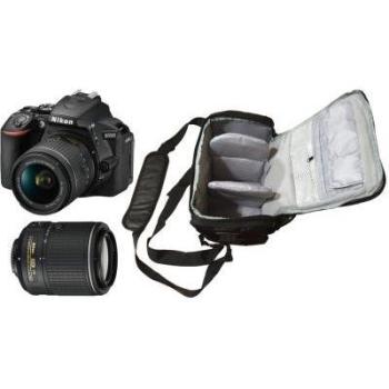 Cámara Réflex Digital Nikon D5600 24.2MP con Objetivos AF-P 18-55mm VR y AF-S 55-200mm VR II + Bolsa Incluida