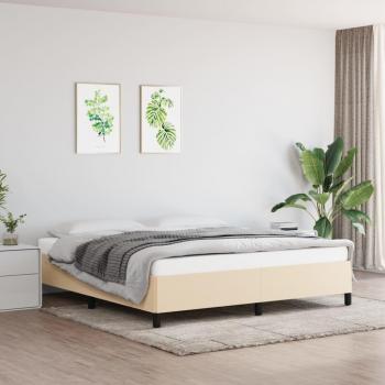 Estructura de cama sin colchón color crema 160x200 cm Tejido