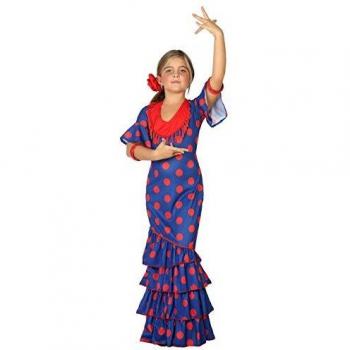 Atosa-39394 Disfraz Flamenca, Color Azul, 3 a 4 años