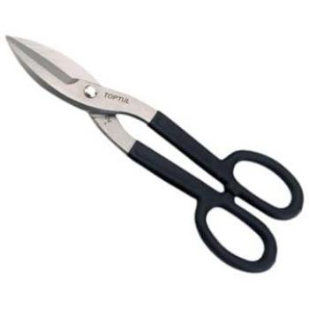 Cizalla TOPTUL SBAE0808 - Cizalla de acero al carbono, longitud de 8 pulgadas, mango ergonómico, diseño de doble hoja para cortes precisos, ideal para trabajos en metal y plástico