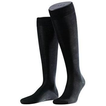 Falke Tiago Organic Cotton Knee High Dress Socks - Black - Size 41-42