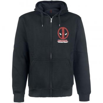 Deadpool Logo Sudadera capucha con cremallera Negro S