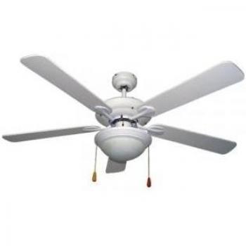Bastilipo Málaga 4172 Ventilador de Techo Blanco, para 2 Bombillas E27, 65W, Dimensiones 132 x 47 cm