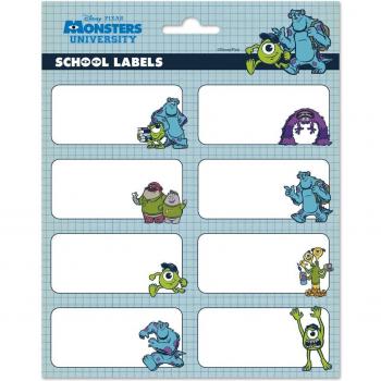 Etiquetas Adhesivas Pixar Monstruos SA Pack de 16 unidades con diseños variados