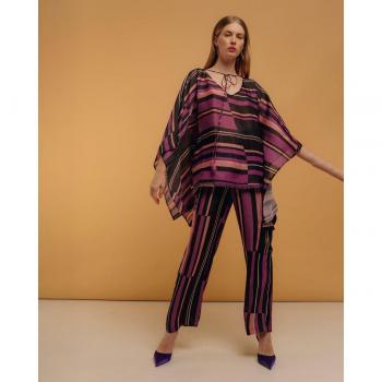 Kaftan Estampado Exclusivo NIZA - Blusa de Escote Pico y Manga por Debajo del Codo - Kaftan de mujer con estampado personalizado