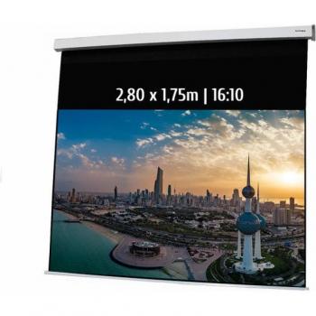 Pantalla de Proyección Eléctrica Kimex 2.80x1.75m Formato 16:10 - Motorizada, Ideal para Cine en Casa y Salas de Reuniones