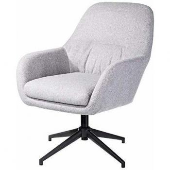 Sillón Giratorio de Tela tapizado Beige Moderno para Oficina France - LOLAhome