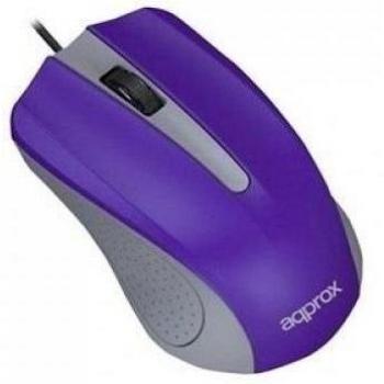 Approx APPOMLITEPV2 - Ratón óptico USB, color purpura [España]