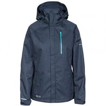 Trespass Chaqueta impermeable Tiya para mujer con capucha extraíble