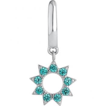 Ear Candy - Piercing de aro Sky Blue de plata bañado en rodio