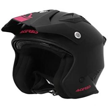 Acerbis Casco Jet Aria 2023 Solid Negro-Rosa XS