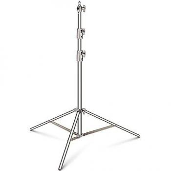 Neewer 99-260 Centímetros Soporte de Luz Ajustable Resistente con 1/4 Pulgadas a 3/8 Pulgadas Adaptador Universal para Softbox de Estudio, Monolight y Otros Equipos Fotográficos, Acero Inoxidable