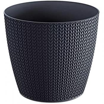 Maceta Ecológica Prosperplast Wheaty Mostaza 2L, dimensiones (mm) 157x157x138, color mostaza