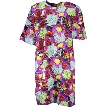Cavalli Class Multicolor Short Patterned Dress with Logo, Size M
