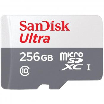 SanDisk Ultra 256 GB MicroSDXC UHS-I Clase 10, velocidad de lectura hasta 100 MB/s, clasificación A1 para aplicaciones, resistente al agua, a prueba de temperaturas extremas y a rayos X