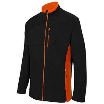 VELILLA 201504 - Chaqueta Polar Bicolor, Color Negro y Naranja, Talla L