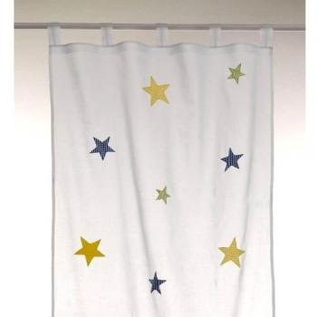 Cortina para habitación de bebé / infantil - 100% algodón alta calidad - estrella niño 105x265cm
