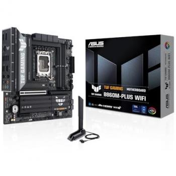 Placa Base ASUS TUF GAMING B860M-PLUS WIFI mATX LGA 1851 DDR5 PCIe 5.0 Wi-Fi 7 HDMI DP USB-C
