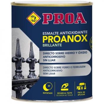 Esmalte Antioxidante Directo sobre Óxido Brillante Verde Botella RAL 6005 - 4 L sin Imprimación PROANOX