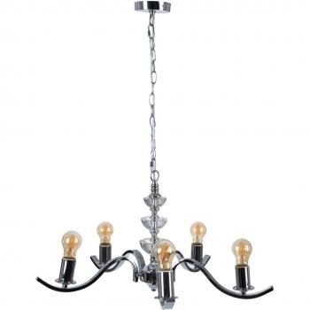 Lámpara de Techo BB Home 63,5 x 60,5 x 91 cm Cristal Metal Plata