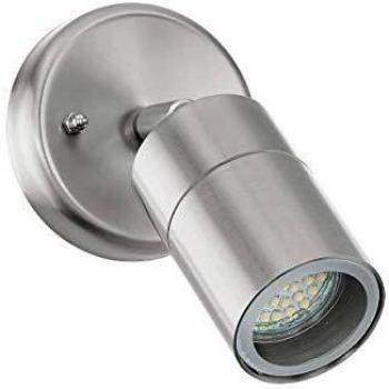 EGLO STOCKHOLM 1 Outdoor wall lighting Acero inoxidable GU10 5 W LED , Outdoor wall lighting, Acero inoxidable, Acero inoxidable, IP44, Entrada, Cochera, Jardín, Patio, Transparente