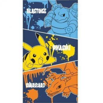 Toalla de playa Pokémon - Pikachu, Charmander y Squirtle