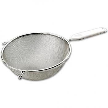 Fackelmann Colador de Cocina Acero Borde Redondo 18 Cm, Mango ABS, Color INOX, 1 ud, Blanco e Inoxidable, 18cm