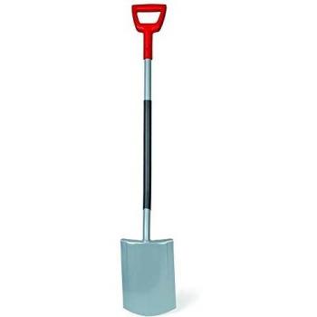 Pala Wolf Garten AS-D con hoja de acero endurecido, ancho 19 cm, mango ergonómico de 123 cm