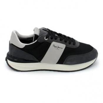 Zapatillas Pepe Jeans Buster Supra Hombre 43 Gris Negro Blanco