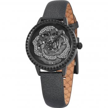 Police Black Leather Women's Watch Mopion