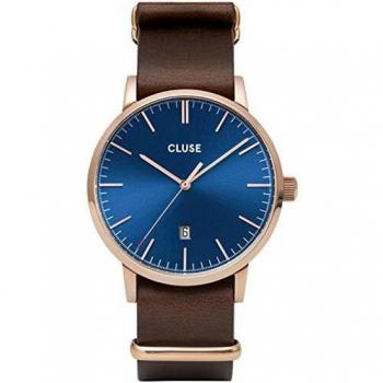 Cluse Aravis Rose Gold Blue Brown Unisex Watch 40mm