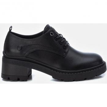 Zapatos de cordones de mujer Refresh 171235 en color negro con tacón de 5 cm