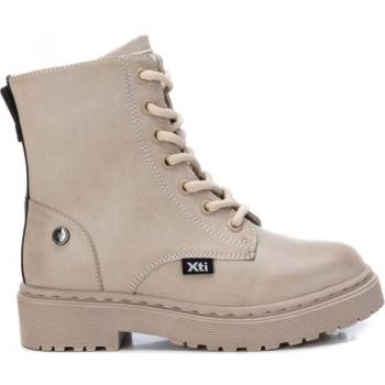 BOTINES XTI 57850 PARA NIÑA EN COLOR BEIGE - BOTINES CON CIERRE DE CORDONES Y CREMALLERA - VERSÁTILES - CÓMODOS