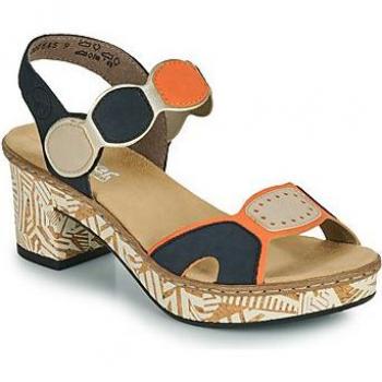 Sandalias de tacón Rieker 63876-90 multicolores para mujer tamaño 39