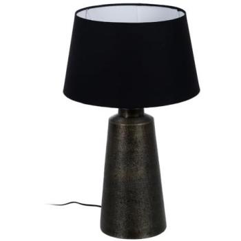 Lámpara de mesa cónica con pantalla de tela de metal color cobre 220 V 38 x 38 x 66 cm