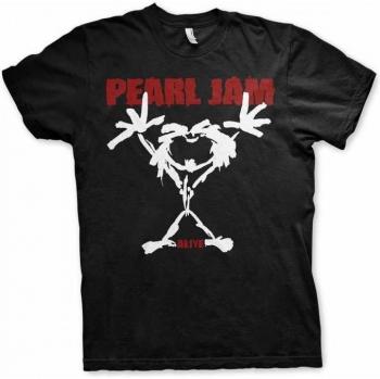 Camiseta unisex adulta Stickman de Pearl Jam, color negro, talla L