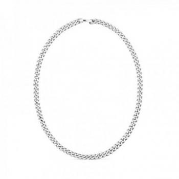 Collar de acero inoxidable plateado Guess HYPE JUMN01347JWSTT/U con acabado en rodio