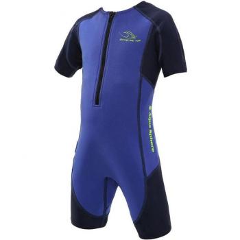 Traje de neopreno corto para natación Aqua Sphere Stingray HP manga corta infantil azul (tamaño 8)