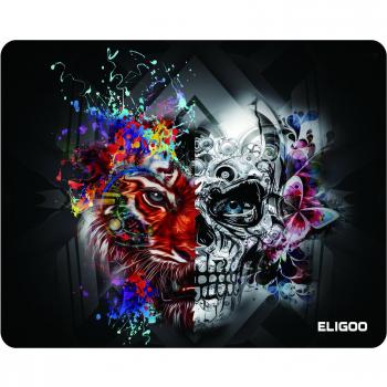 Eligoo Alfombrilla de Ratón Gaming Ordenador Reposamuñecas Alfombrilla para raton de juego - 32x24CM - negro tigre de calavera