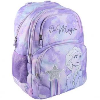 Mochila Escolar Grande Frozen 32x44x18.5 cm Lila
